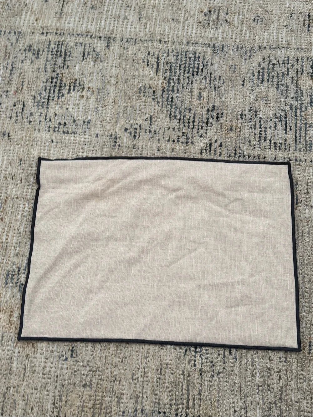 Crate & Barrel Ori Moonbeam Cotton Throw Pillow Cover 22” x 15”